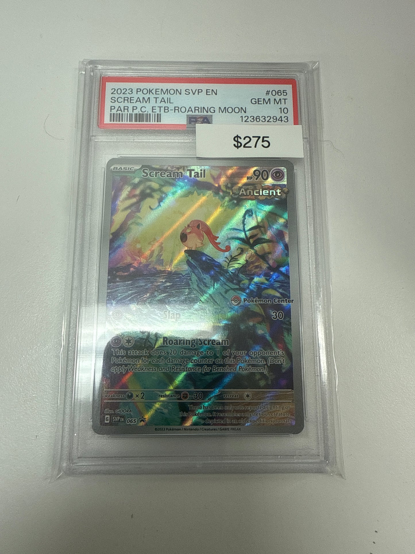 Pokemon Center Exclusive Scream Tail BSP #065 PSA 10