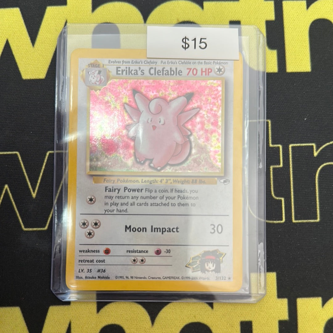 Pokémon Neo Erika Clefable Holo 3/132