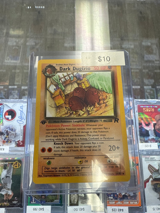 Pokemom Team Rocket Dark Dugtrio 1st Edition #23/82
