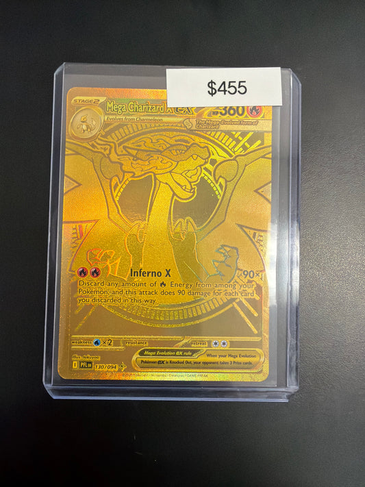 Pokemon Phantasmal Flames Mega Charizard X EX Gold 130/194