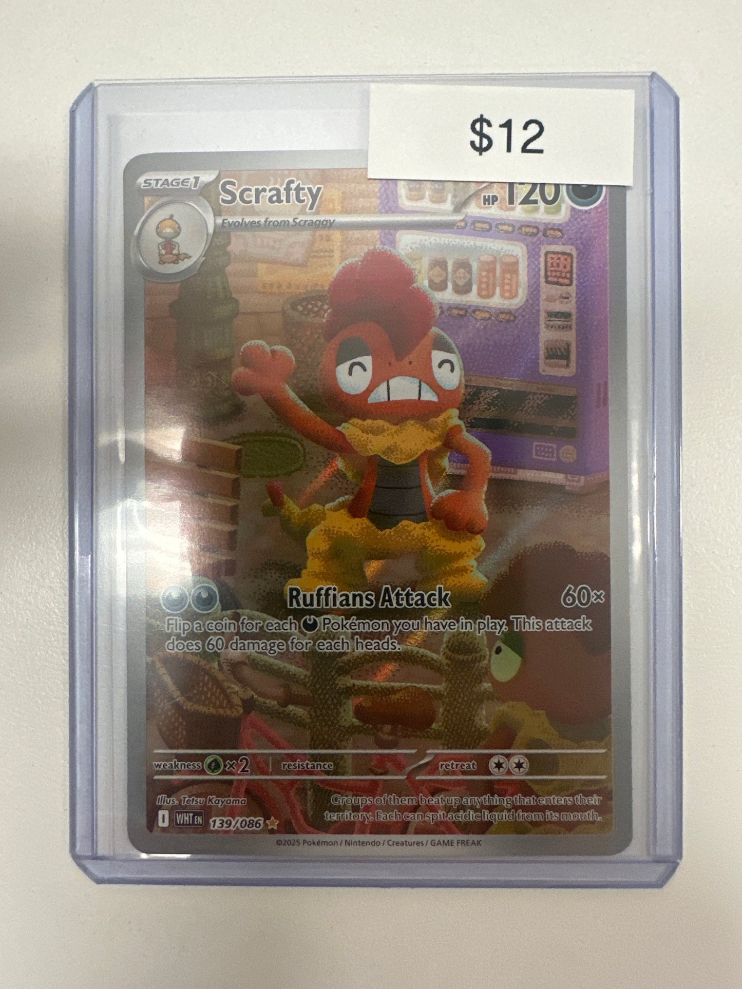 Pokemon White Flare Scrafty 139/086