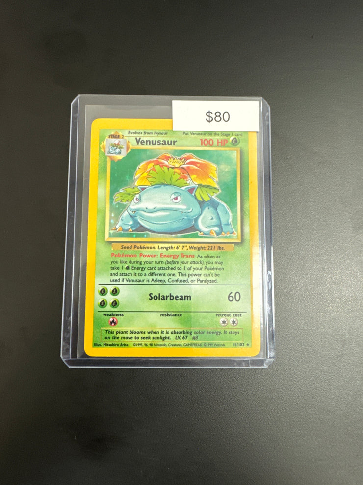 Pokémon Venusaur Holo Base Set 15/102