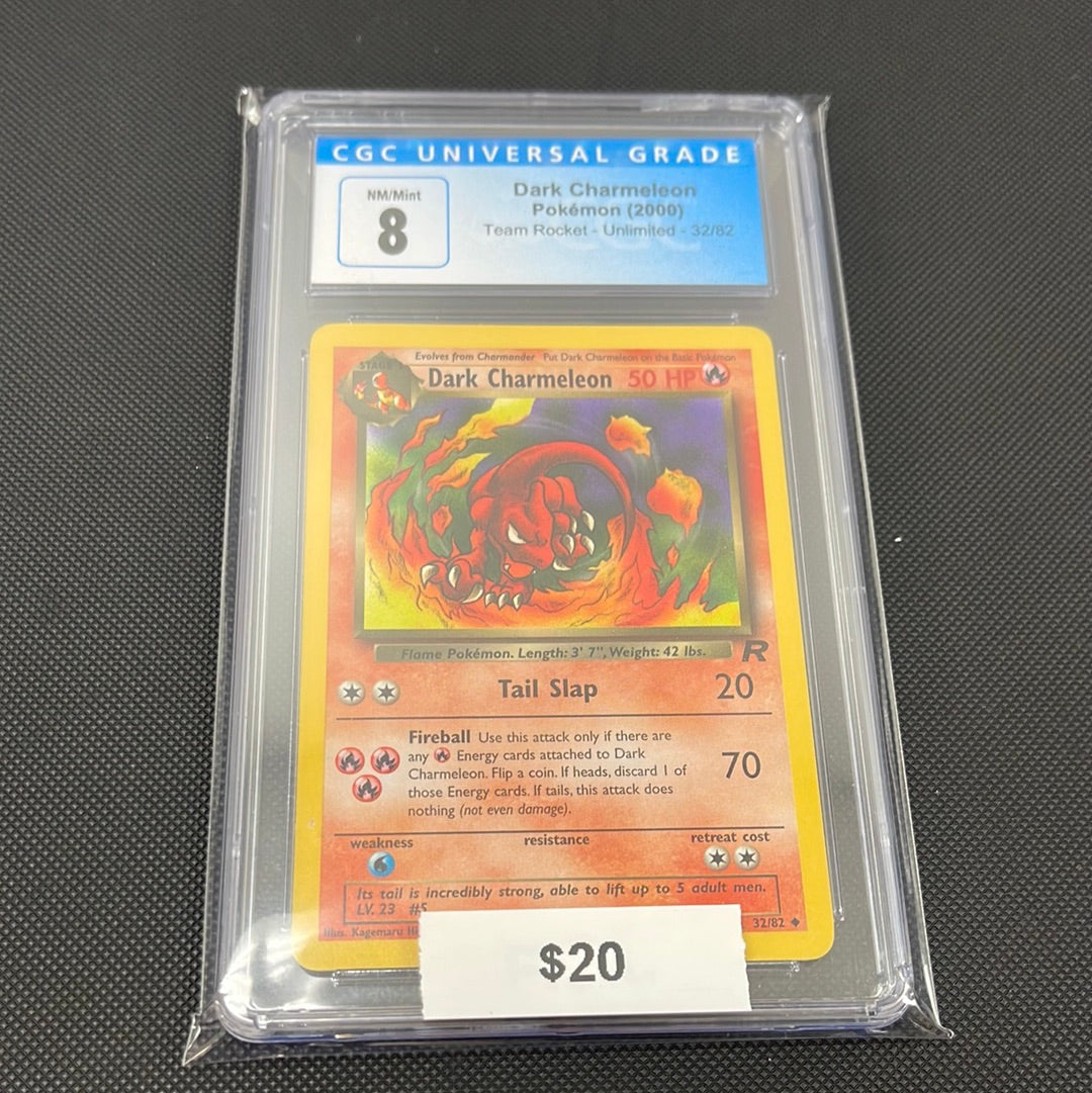 Pokémon Dark Charmeleon Team Rocket 32/82 CGC 8