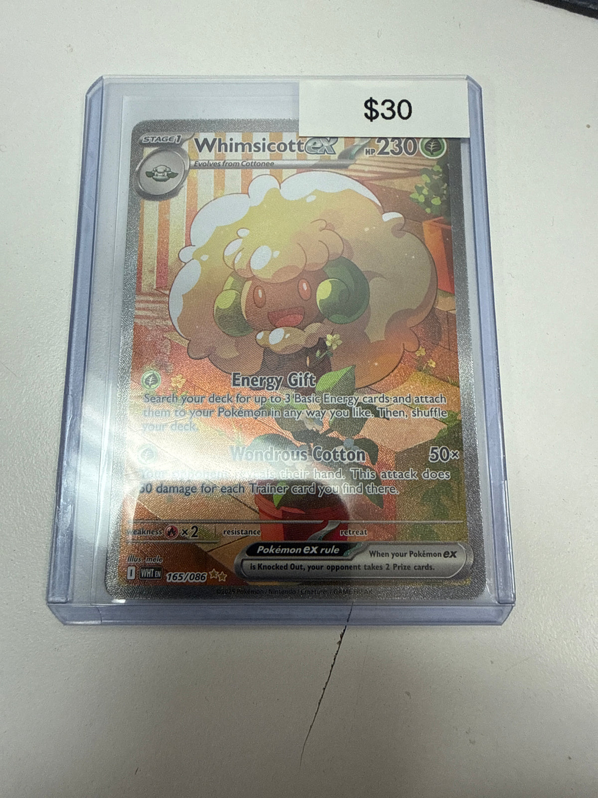 Pokemon Whimsicott Ex #165/086