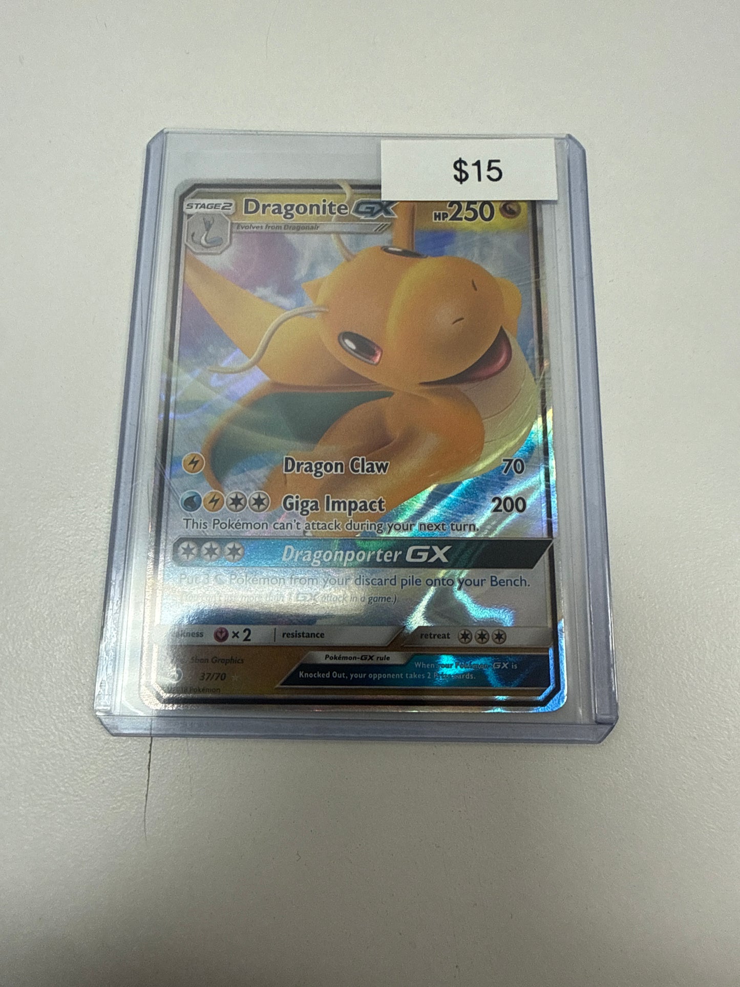 Pokemon Dragonite Gx #37/70