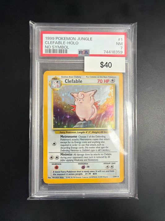 Pokemon Jungle Clefable #1 1/64 PSA 7
