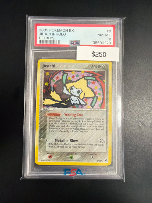 Pokemon Jirachi Deoxys #9 PSA 8
