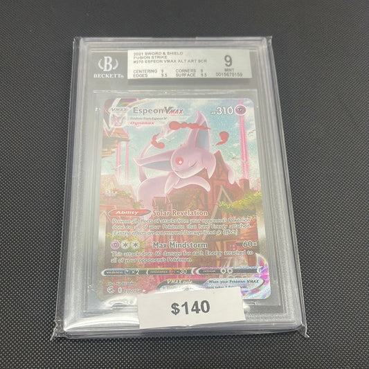 Pokémon Espeon VMAX Fusion Strike Alt Art 270/264 BGS 9