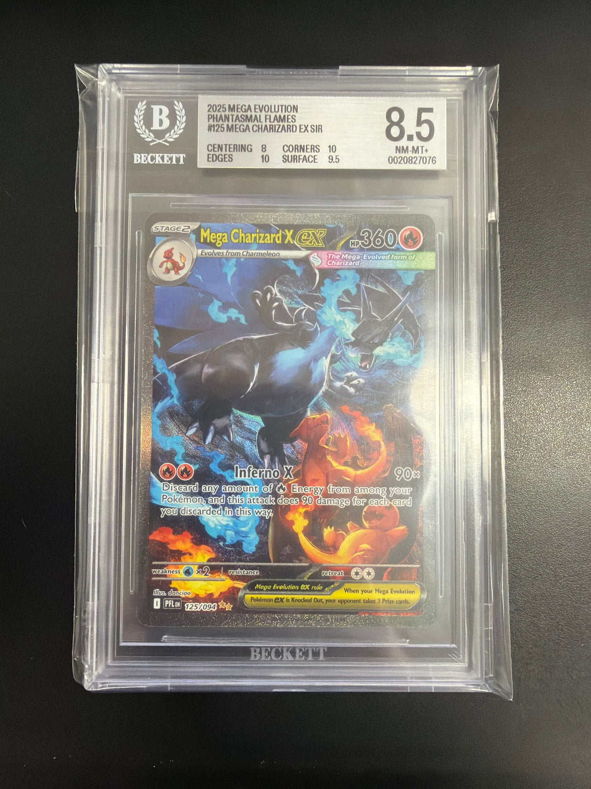 Pokemon Phantasmal Flames Mega Charizard X EX BGS 8.5