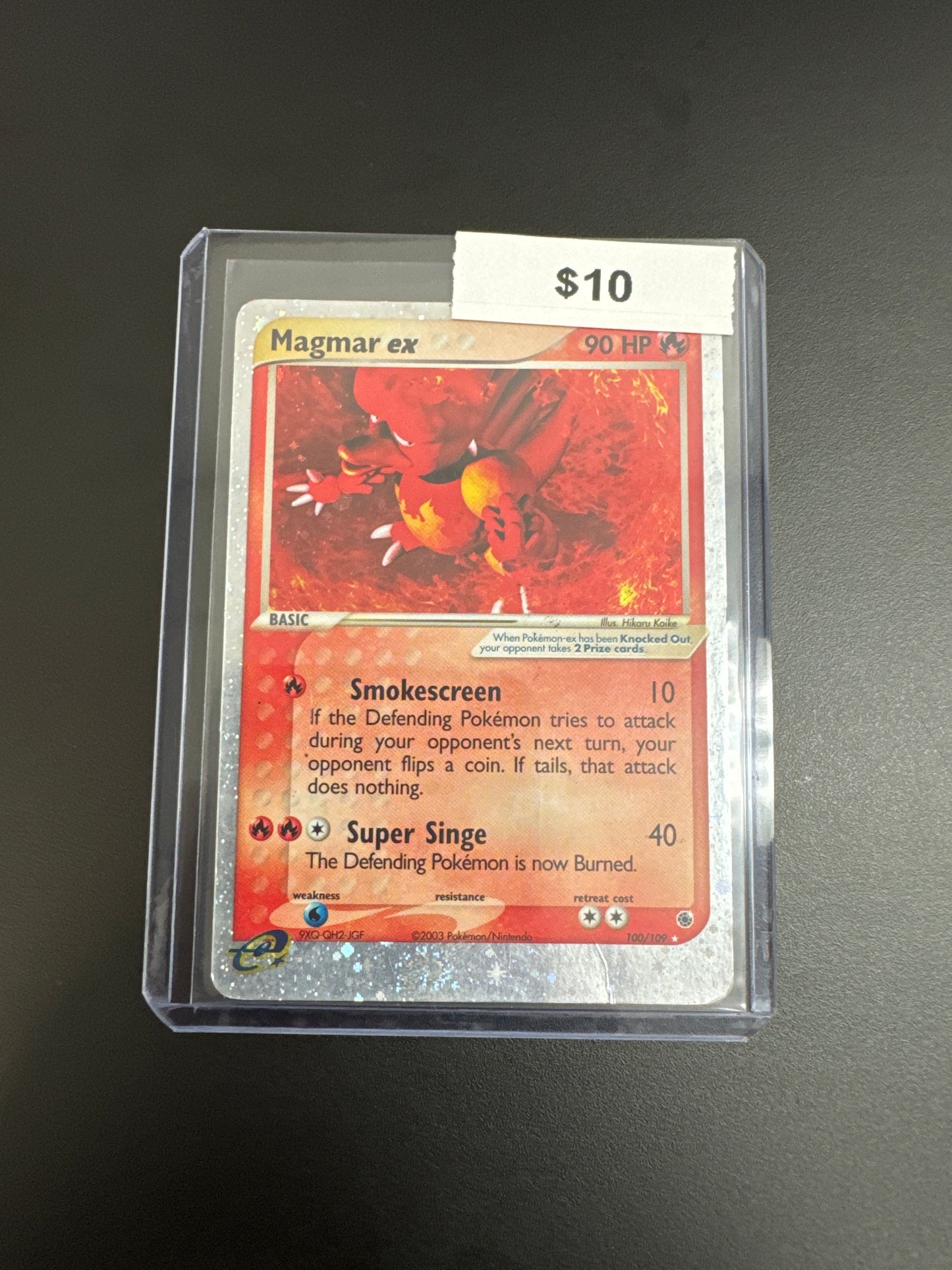Pokémon Magmar Ex Holo 100/109
