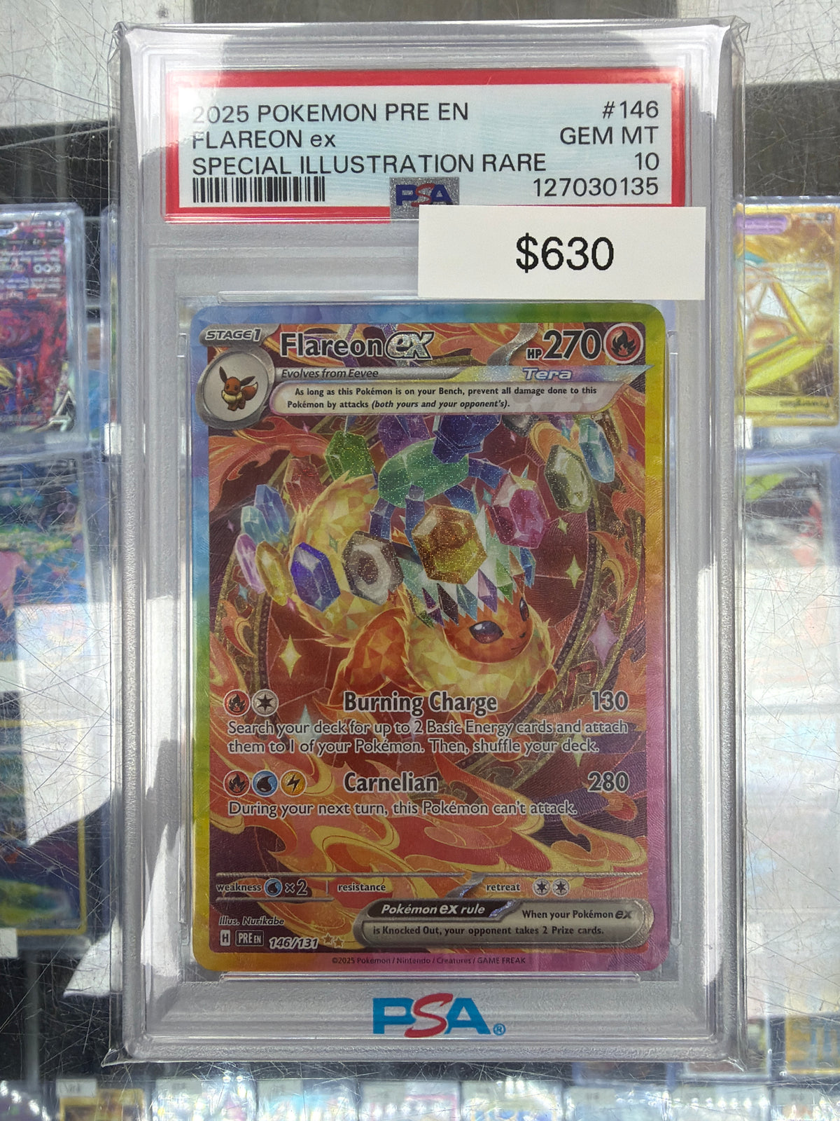 Pokemon Flareon ex 146/131 PSA 10