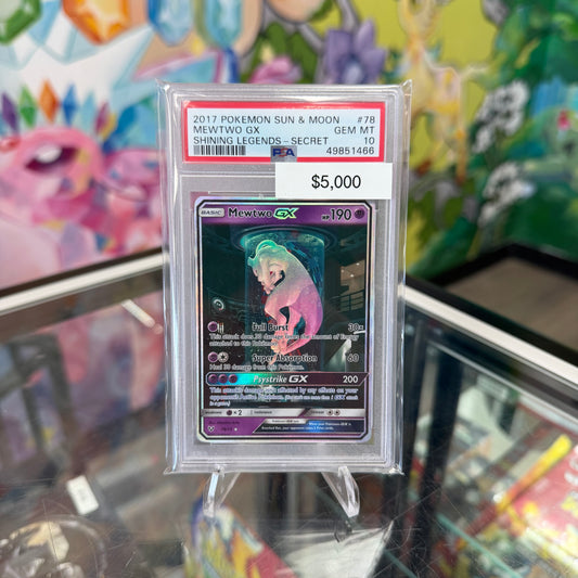 Pokemon 2017 Shining Legends Mewtwo GX #78 PSA 10