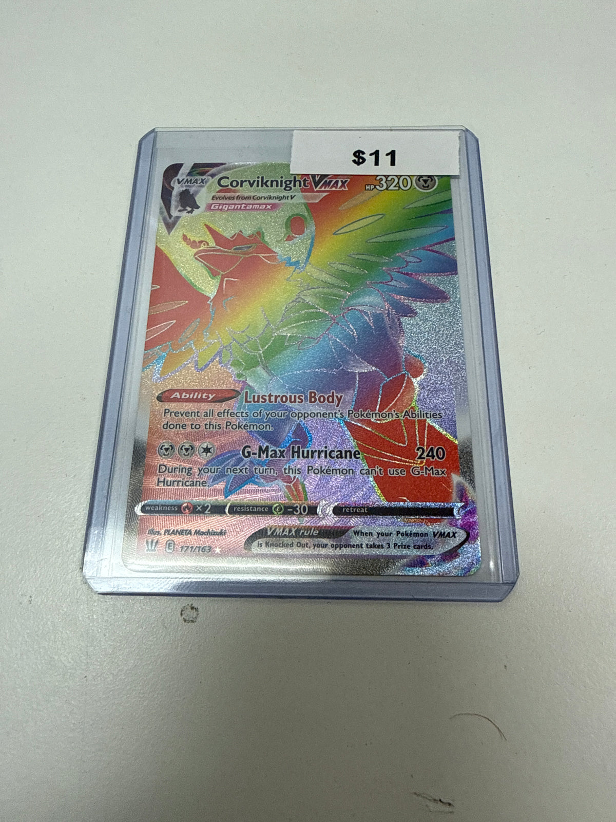 Pokemon Corviknight Vmax Secret #171/163