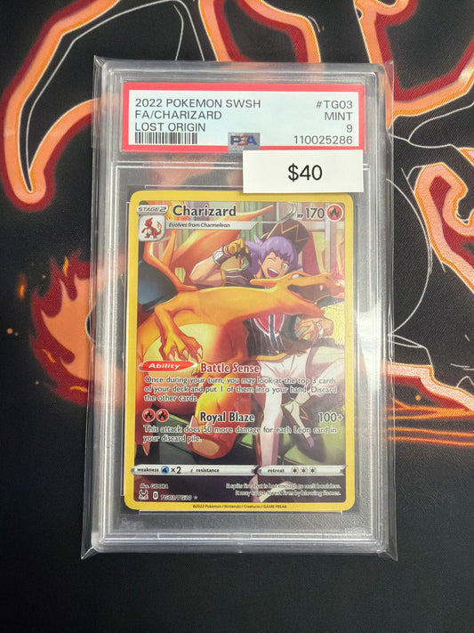 Pokemon Lost Origin Charizard #TG03 PSA 9