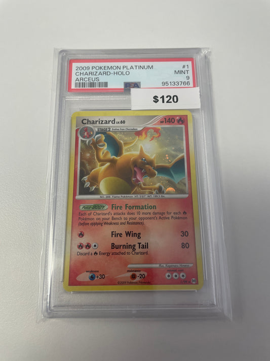 2009 Platinum Charizard Holo #1/99 PSA 9