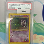 Pokemon 2000 Pokemon Gym Heroes Sabrina’s Gengar Holo #14 PSA 4