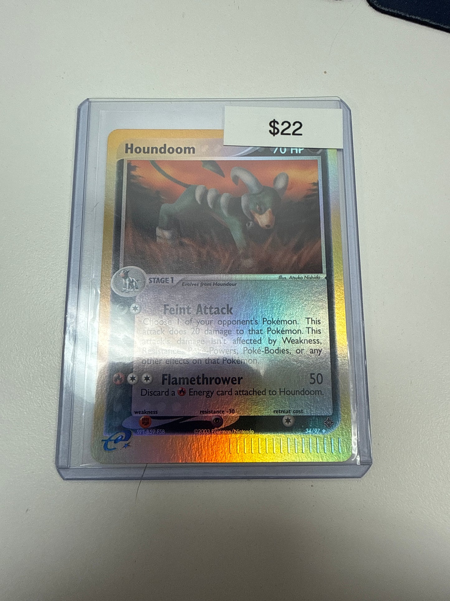 Pokemon Houndoom Rev Holo #34/97
