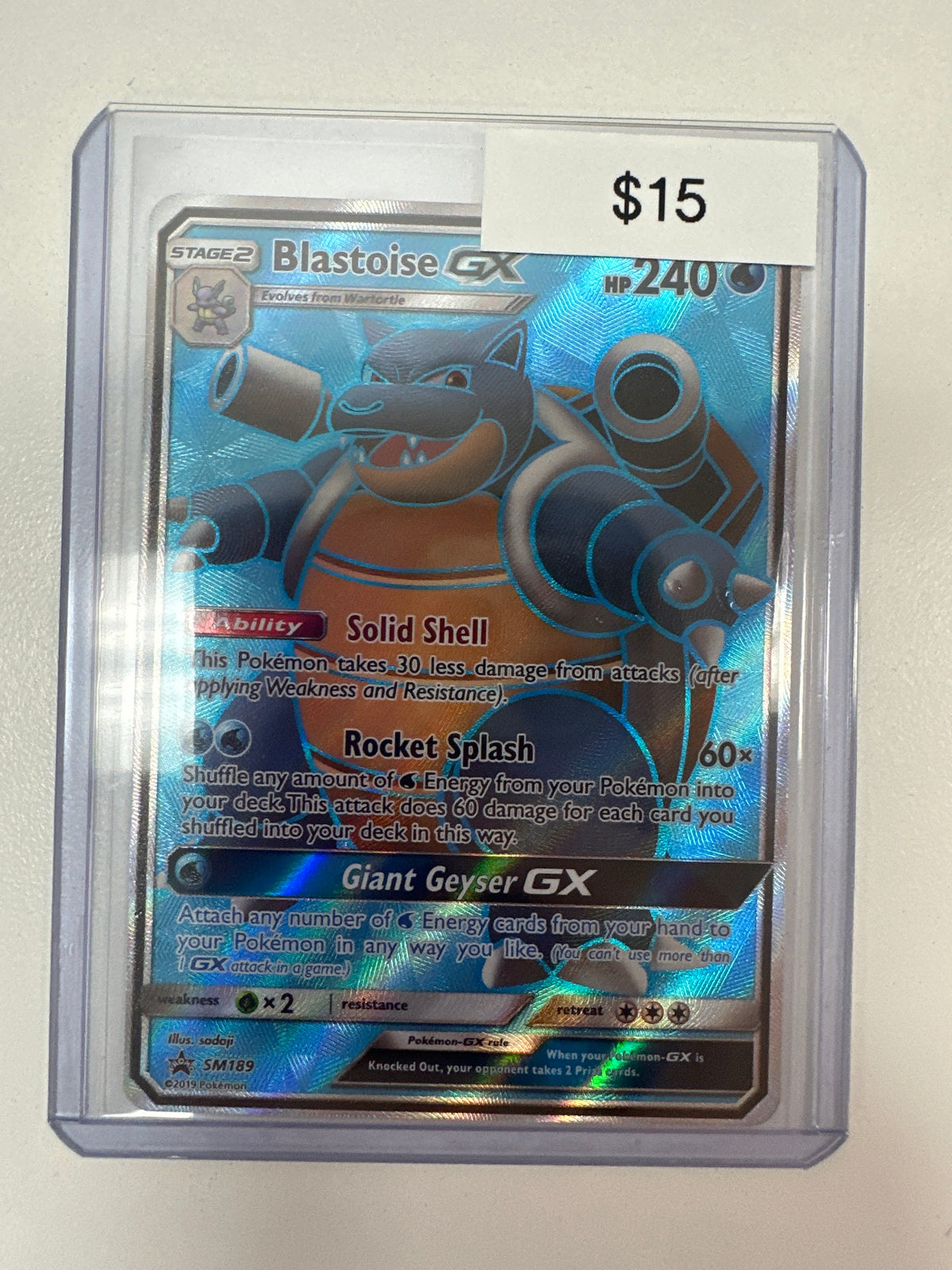 Pokemon Blastoise GX Promo SM189