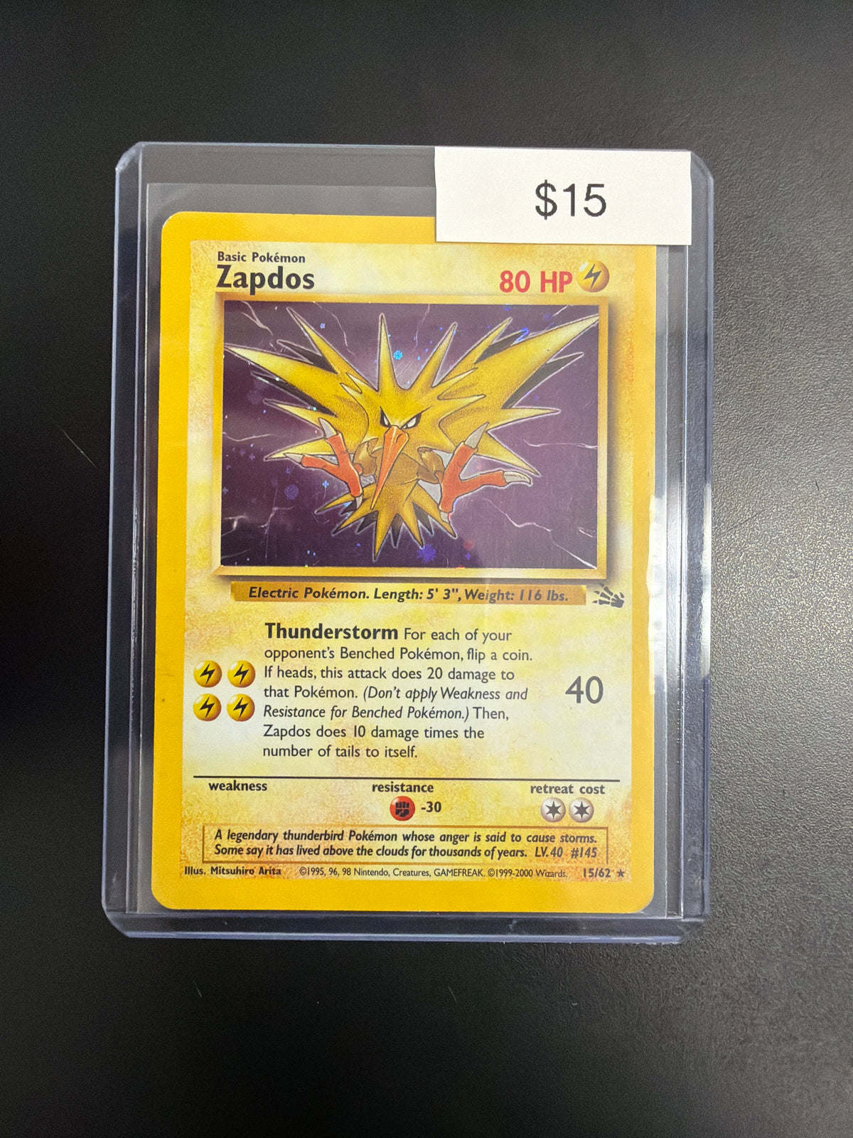 Pokemon Fossil Zapdos #15/62