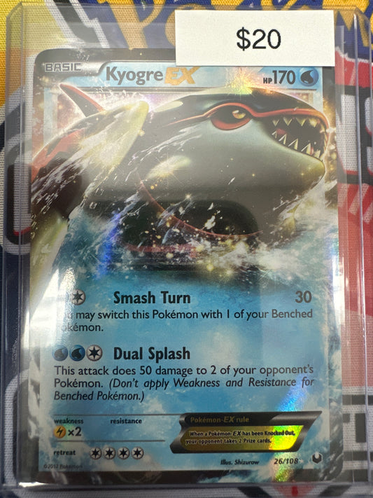 Pokemon Dark Explorers Kyogre EX 26/108