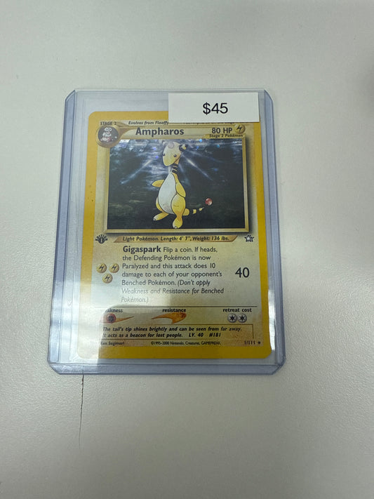 Pokemom Ampharos 1st Edition Holo #1/111