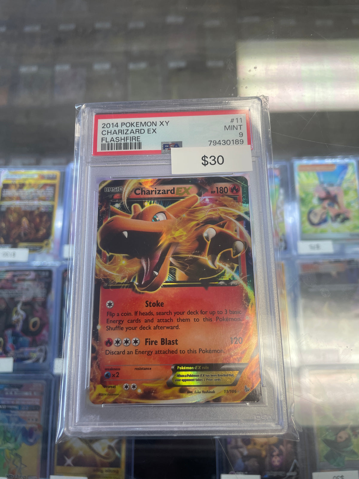 2014 XY Charizard Flashfire #11/106 PSA 9