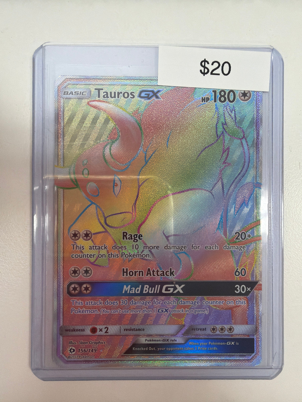 Pokemon Tauros GX 156/149