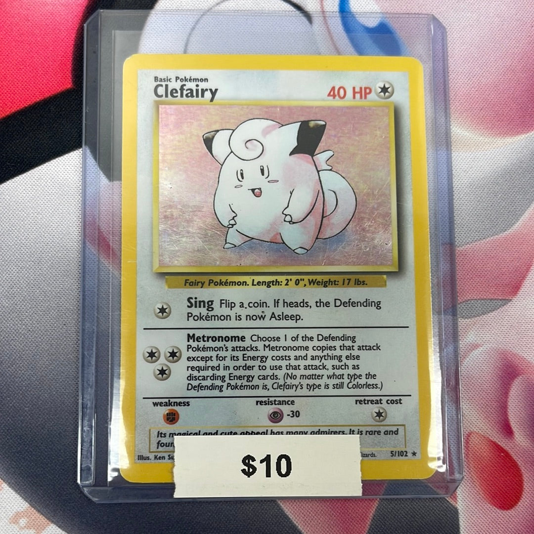 Pokémon Clefairy Base Set Holo 5/102