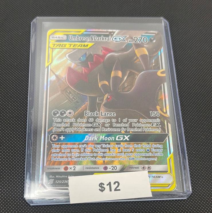 Pokémon Umbreon & Darkrai GX Unified Minds Tag Team 125/236