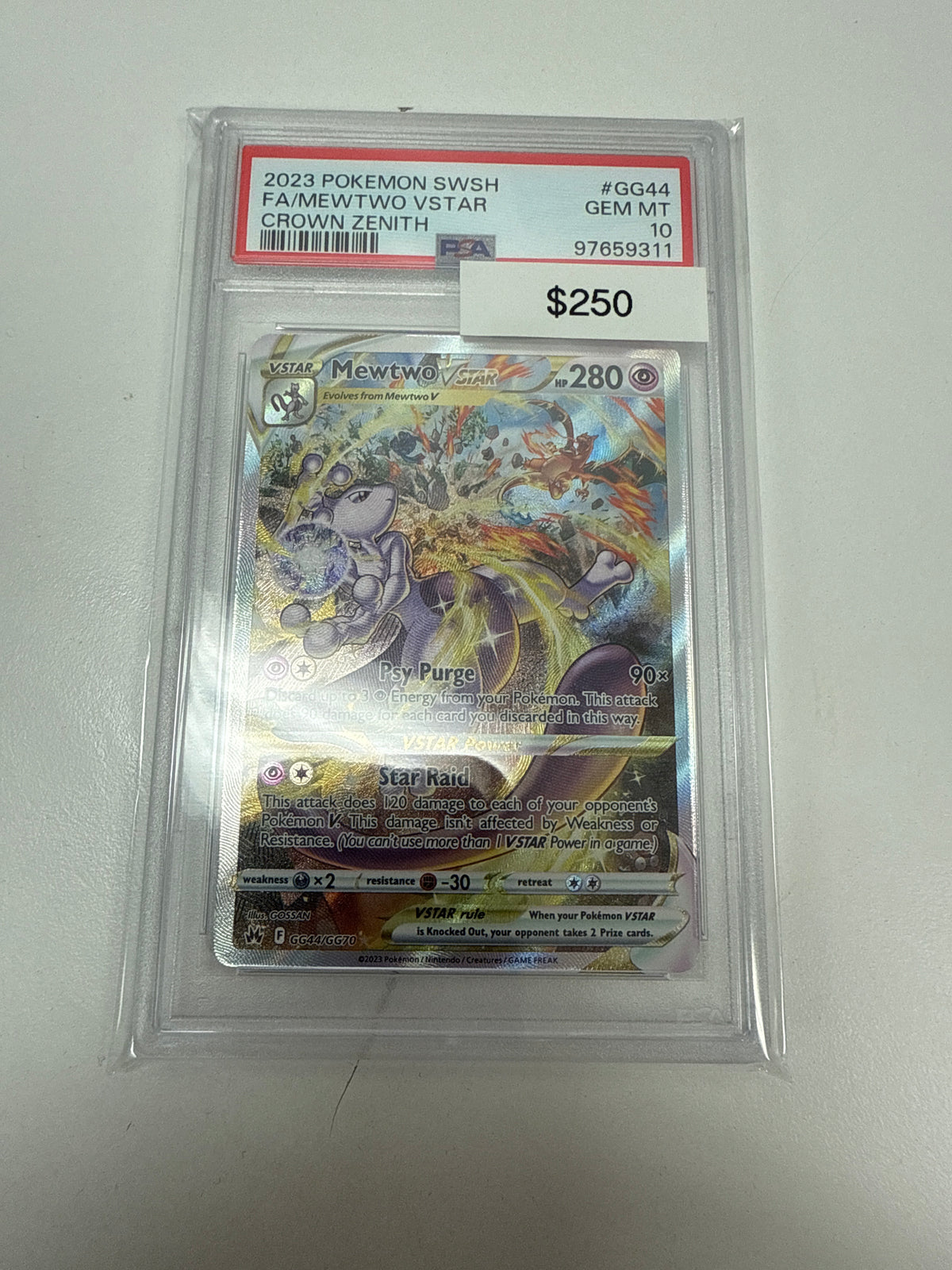 Crown Zenith Mewtwo Vstar #gg44/gg70 PSA 10