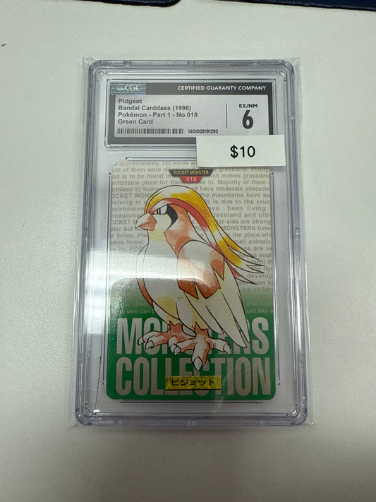 1996 Bondai Pokemom Pidgeot Cgc 6 #018