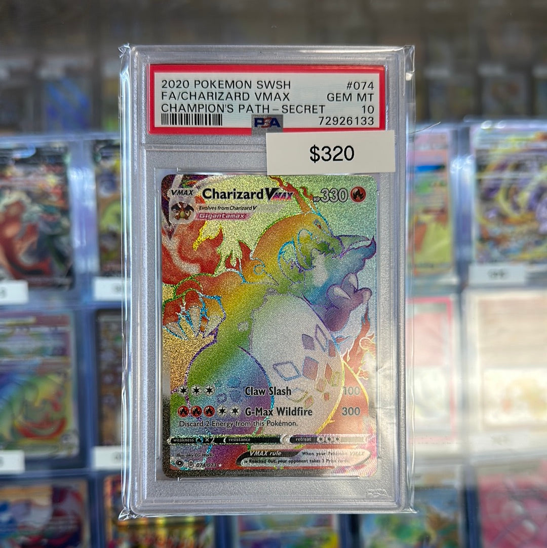 Pokémon Champions Patch Charizard VMAX 074/073 PSA 10