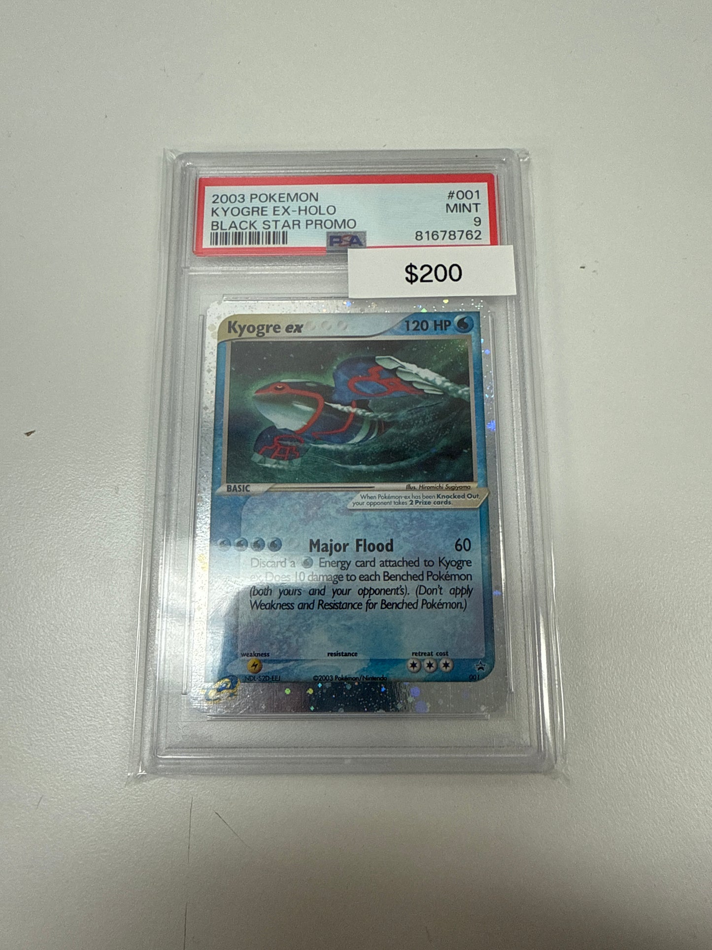 Pokemon Kyogre Ex Black Star Promo Holo #001 PSA 9