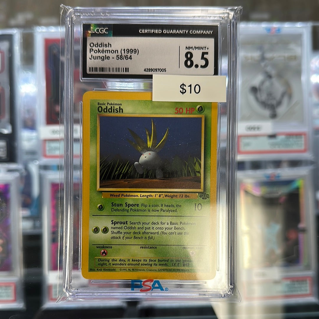 Pokémon 1999 Jungle Oddish CGC 8.5