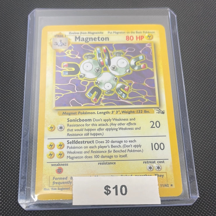 Pokémon Magneton Fossil Holo 11/62