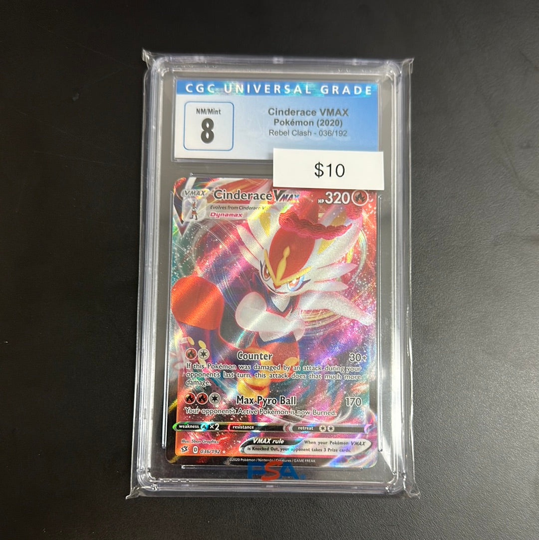 Pokémon Rebel Clash CINDERACE VMAX CGC 8