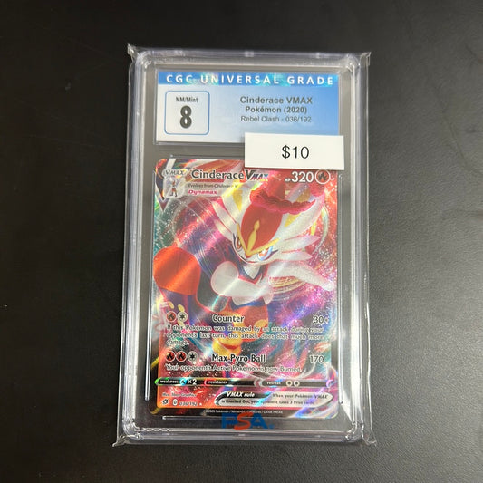 Pokémon Rebel Clash CINDERACE VMAX CGC 8