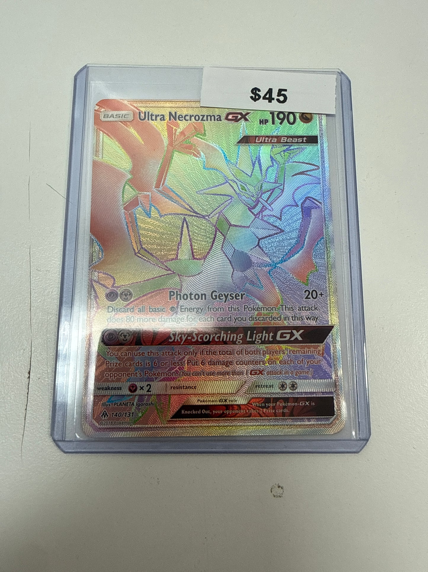 Pokemon Ultra Necrozma Gx Secret #140/131