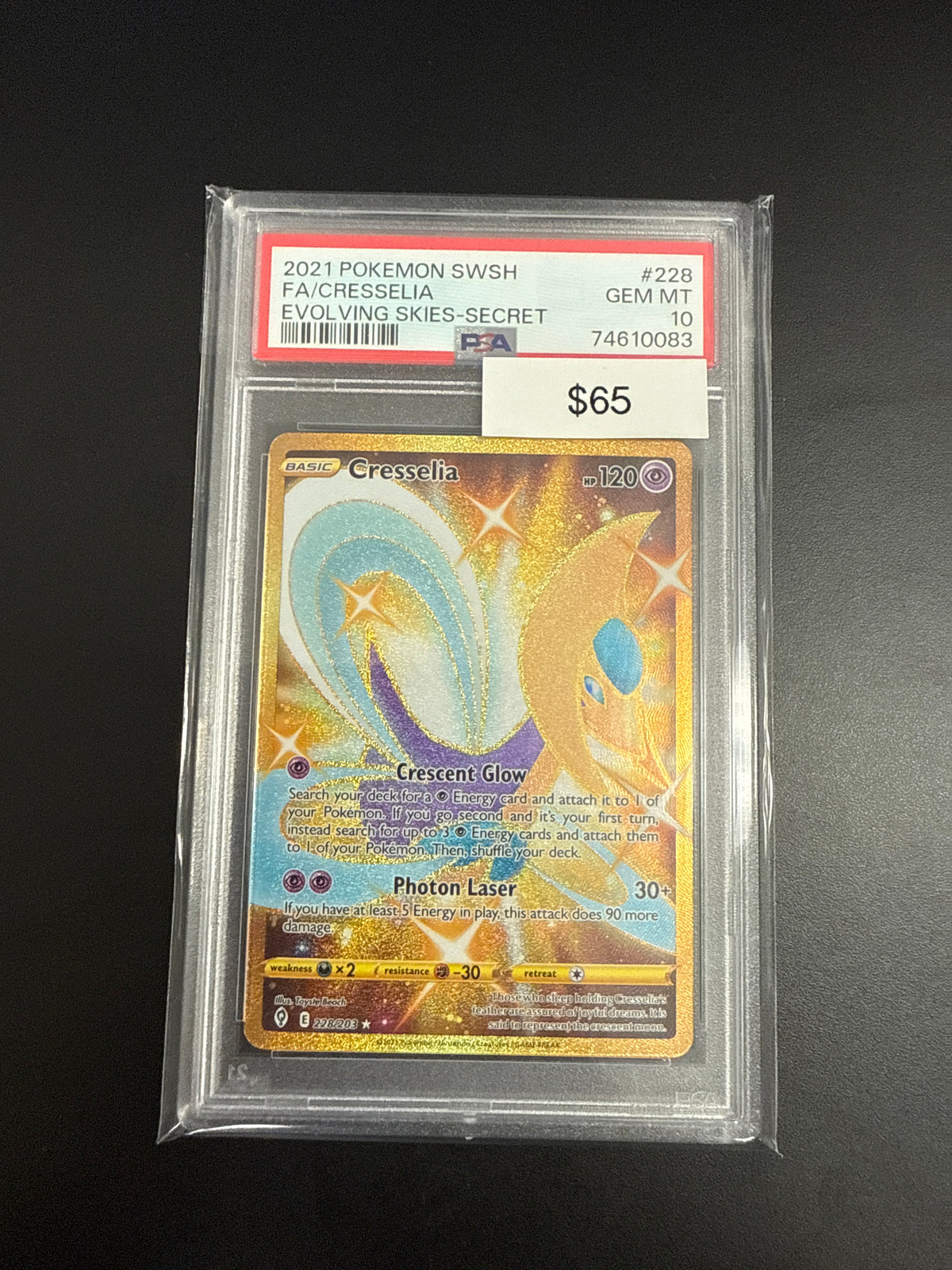 Pokémon CRESSELIA Secret PSA 10