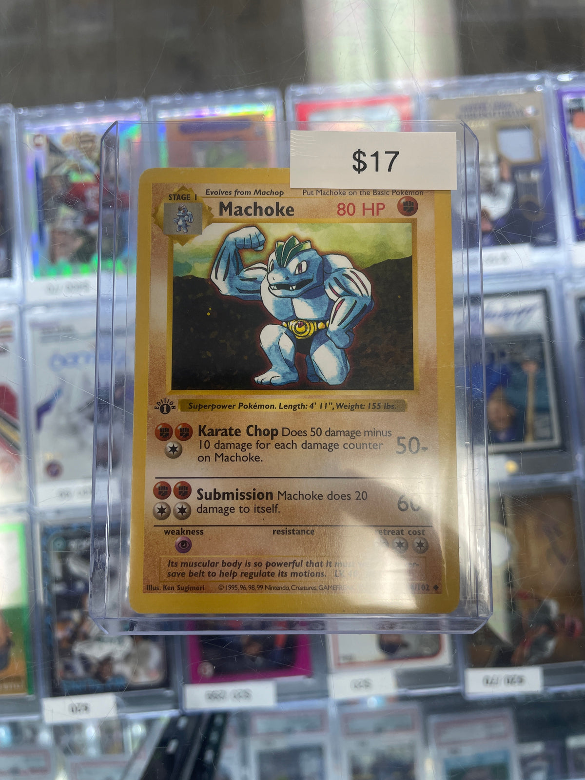 Pokemon Machoke 1st Edition Base Set Non-Holo #34/102