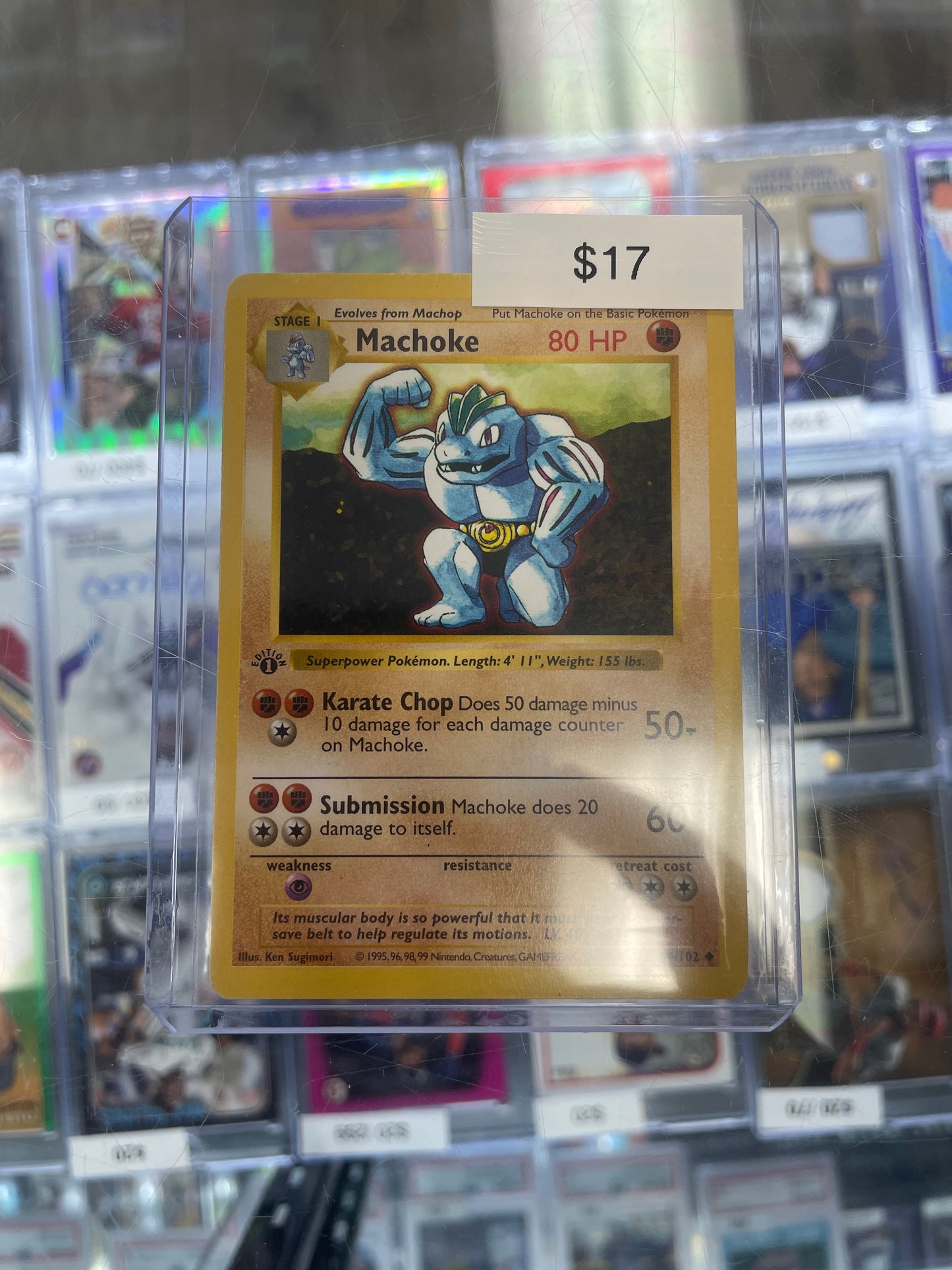 Pokemon Machoke 1st Edition Base Set Non-Holo #34/102