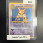 Pokemon Base Set Shadowless Alakazam #1/102 HP