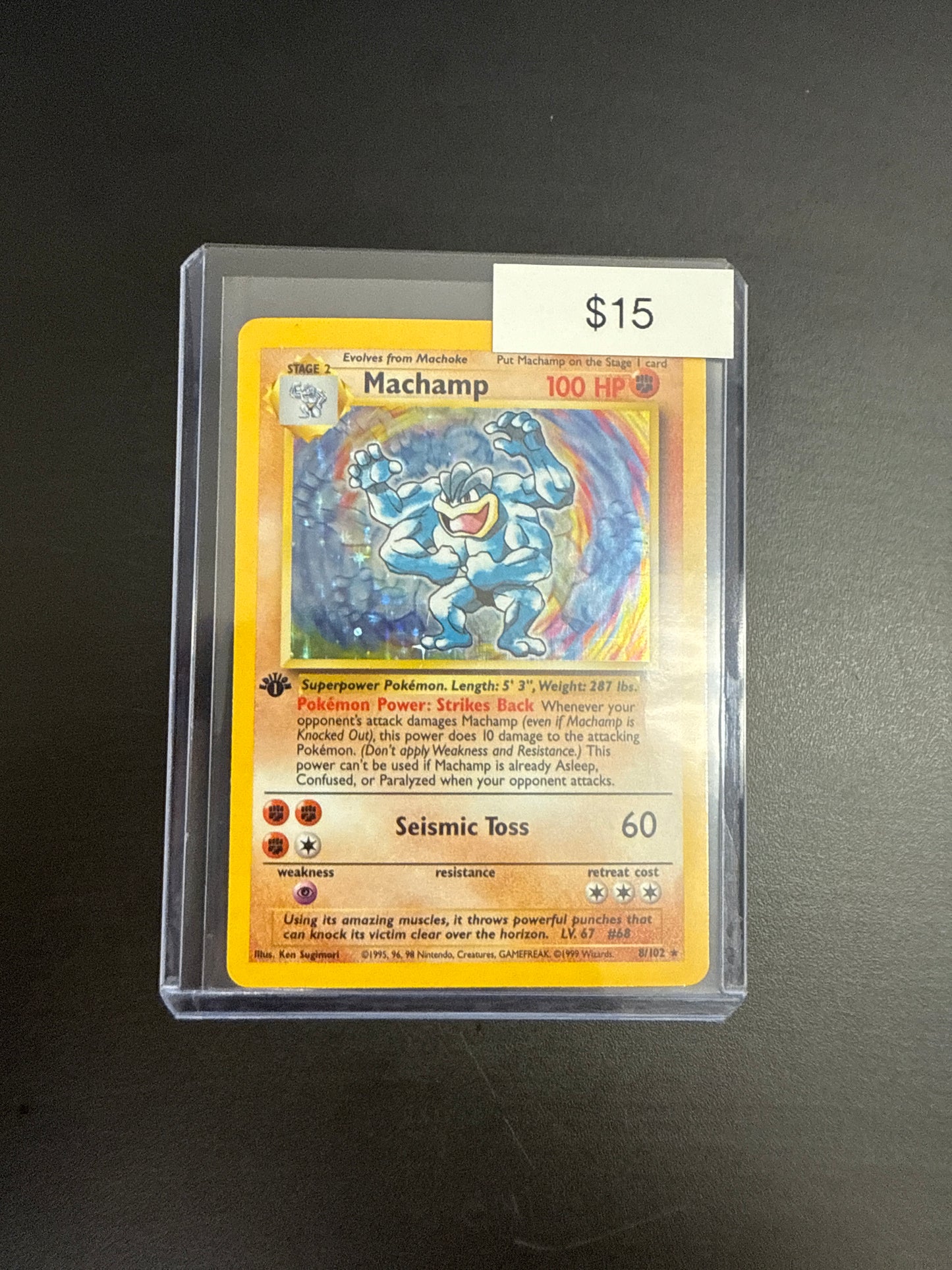 Pokémon Mchamp 1st Ed. Holo 8/102