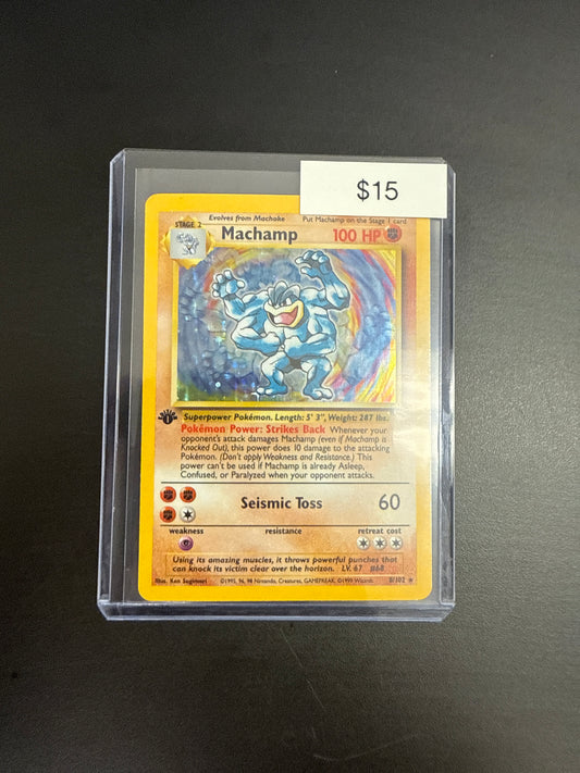 Pokémon Mchamp 1st Ed. Holo 8/102