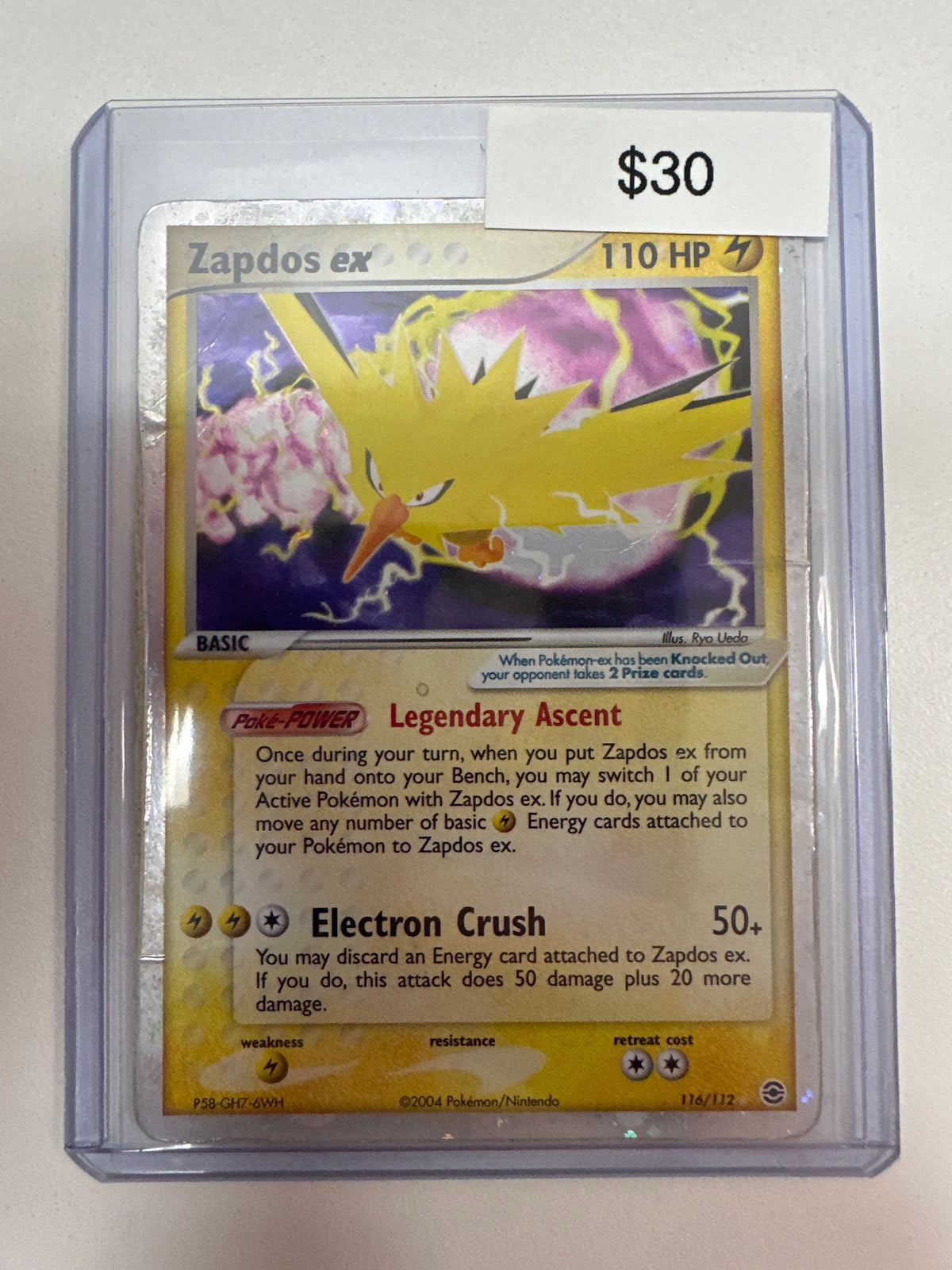 Pokemon Zapdos ex 116/112