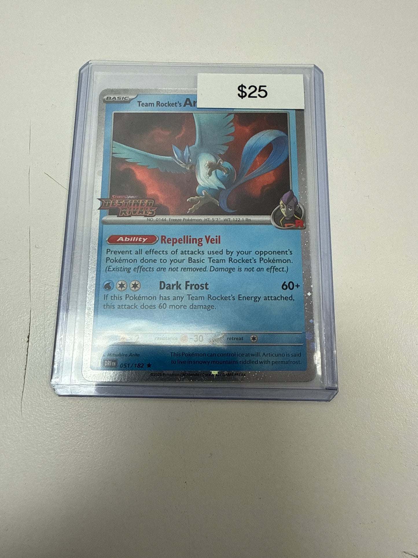 Pokemon Team Rocket’s Articuno Stamped #051/182