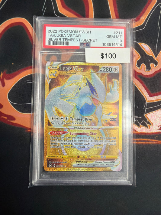 Pokemon Lugia V Secret 211 PSA 10