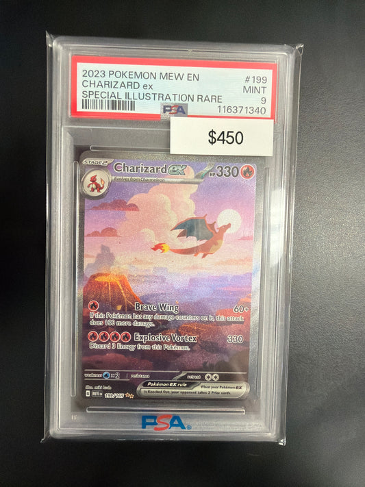 Pokemon Japanese 151 Charizard EX #199 PSA 9