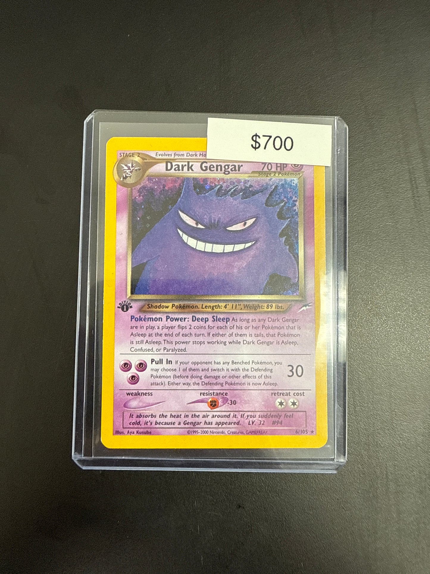 Pokémon Dark Gengar 6/105 1st Ed.
