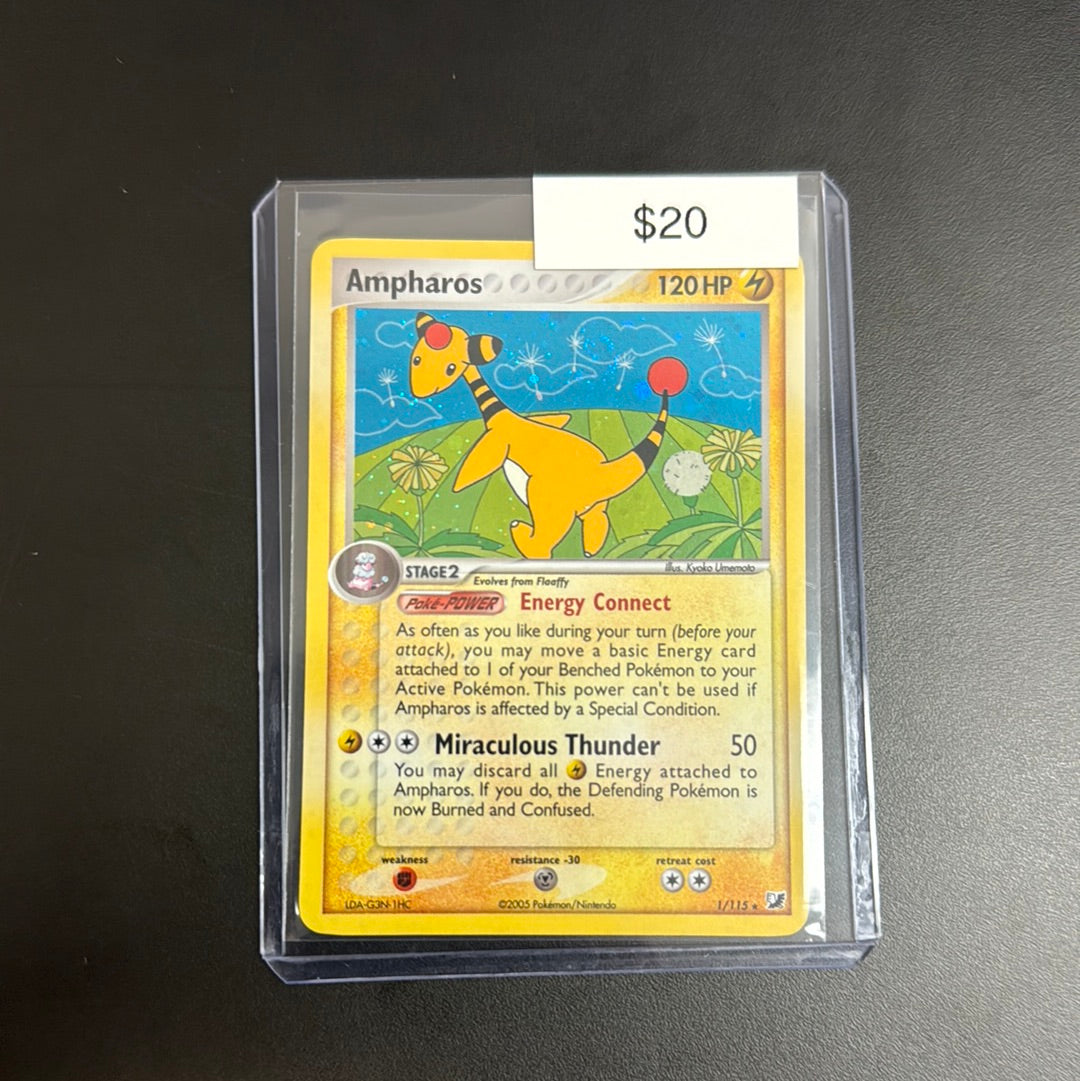 Pokémon Ampharos Unseen Forces Holo 1/115